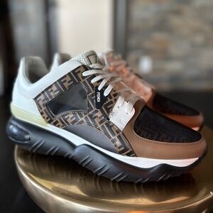 Mens Fendi monogram chunky sneakers